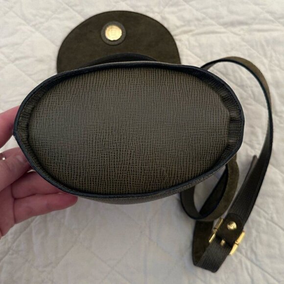 Fendi Green Leather and Suede Crossbody Bag - Picture 6 of 16